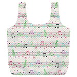 Rainbow Music Notes Full Print Recycle Bag (XL)