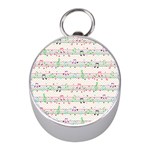 Rainbow Music Notes Silver Compass (Mini)