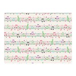 Rainbow Music Notes Double Sided Flano Blanket (Mini)