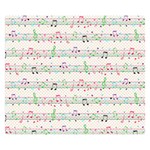 Rainbow Music Notes Double Sided Flano Blanket (Small)