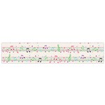 Rainbow Music Notes Flano Scarf (Small)