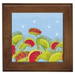 Blue Fly Trap Framed Tile