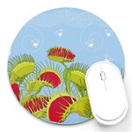 Blue Fly Trap Round Mousepad