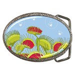 Blue Fly Trap Belt Buckle