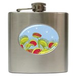 Blue Fly Trap Hip Flask (6 oz)