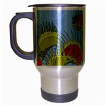 Blue Fly Trap Travel Mug (Silver Gray)