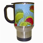 Blue Fly Trap Travel Mug (White)