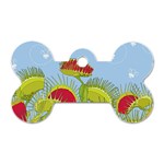 Blue Fly Trap Dog Tag Bone (Two Sides)