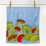 Blue Fly Trap Face Towel