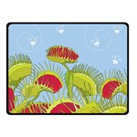 Blue Fly Trap Fleece Blanket (Small)