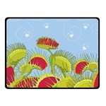 Blue Fly Trap Double Sided Fleece Blanket (Small)