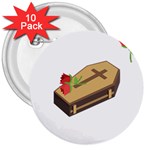 coffin emojis 3  Button (10 pack)