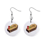 coffin emojis 1  Button Earrings