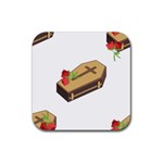 coffin emojis Rubber Coaster (Square)