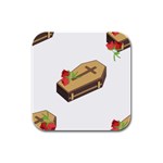 coffin emojis Rubber Square Coaster (4 pack)