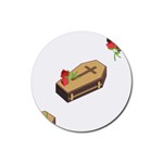 coffin emojis Rubber Coaster (Round)