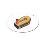 coffin emojis Sticker (Oval)