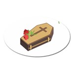 coffin emojis Magnet (Oval)