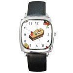 coffin emojis Square Metal Watch