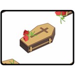 coffin emojis Fleece Blanket (Large)