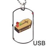 coffin emojis Dog Tag USB Flash (One Side)