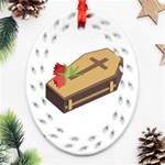 coffin emojis Ornament (Oval Filigree)