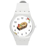 coffin emojis Round Plastic Sport Watch (M)