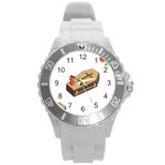 coffin emojis Round Plastic Sport Watch (L)