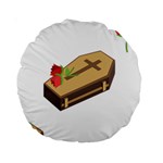 coffin emojis Standard 15  Premium Round Cushion 