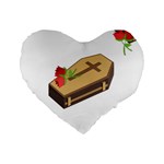 coffin emojis Standard 16  Premium Heart Shape Cushion 