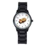 coffin emojis Stainless Steel Round Watch