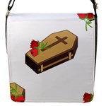 coffin emojis Flap Closure Messenger Bag (S)