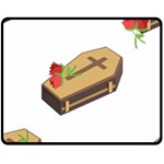 coffin emojis Double Sided Fleece Blanket (Medium)