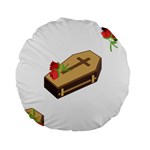 coffin emojis Standard 15  Premium Flano Round Cushion 