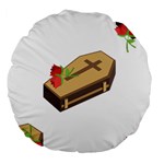 coffin emojis Large 18  Premium Flano Round Cushion 