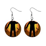 Friday 13th Zombie 1  Button Earrings