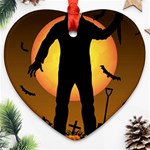 Friday 13th Zombie Heart Ornament (Two Sides)