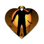 Friday 13th Zombie Dog Tag Heart (Two Sides)