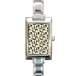 yellow bats Rectangle Italian Charm Watch