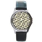 yellow bats Round Metal Watch