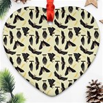 yellow bats Ornament (Heart)