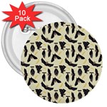 yellow bats 3  Button (10 pack)