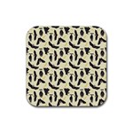 yellow bats Rubber Coaster (Square)