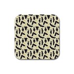 yellow bats Rubber Square Coaster (4 pack)