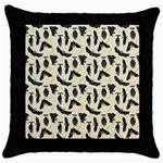 yellow bats Throw Pillow Case (Black)