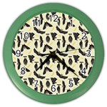 yellow bats Color Wall Clock