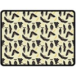 yellow bats Fleece Blanket (Large)