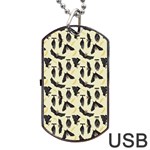 yellow bats Dog Tag USB Flash (One Side)