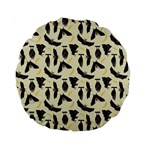 yellow bats Standard 15  Premium Round Cushion 