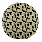 yellow bats Large 18  Premium Round Cushion 